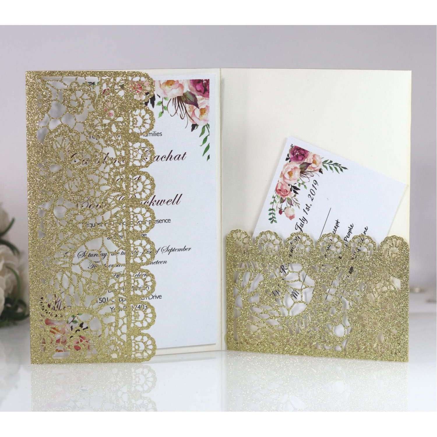 Lace Laser Cut Invitation Card Marriage Card Greeting Card Wholesale
